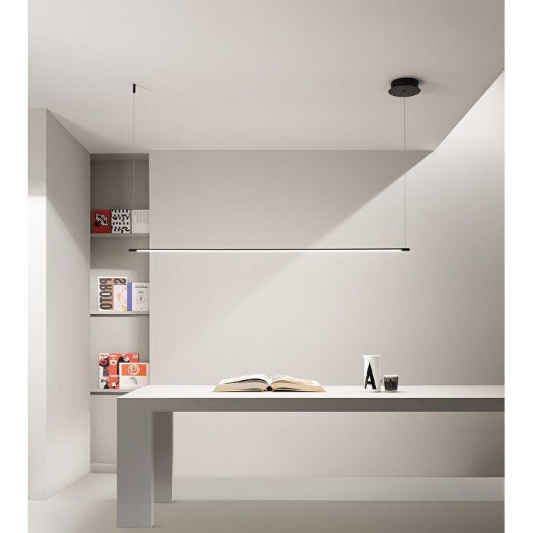 GENIUS Κρεμαστό LED ONDALUCE SO.GENIUS/160-NERO μαύρο μέταλλο 1380lm L160cm GENIUS Κρεμαστό LED ONDALUCE SO.GENIUS/160-NERO μαύρο μέταλλο 1380lm L160cm