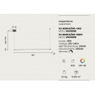GENIUS Κρεμαστό LED ONDALUCE SO.GENIUS/160-ORO χρυσό μέταλλο 1380lm L160cm GENIUS Κρεμαστό LED ONDALUCE SO.GENIUS/160-ORO χρυσό μέταλλο 1380lm L160cm