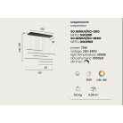GENIUS Κρεμαστό LED ONDALUCE SO.GENIUS/5O-ORO πεντάφωτο χρυσό μέταλλο 3050lm L122cm