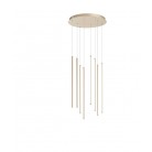 GENIUS Κρεμαστό LED ONDALUCE SO.GENIUS/8-ORO οκτάφωτο χρυσό μέταλλο 3600lm Ø48cm GENIUS Κρεμαστό LED ONDALUCE SO.GENIUS/8-ORO οκτάφωτο χρυσό μέταλλο 3600lm Ø48cm