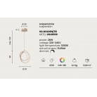 GOLDEN Κρεμαστό LED ONDALUCE SO.GOLDEN/35 χρυσό μέταλλο 1349lm Ø35cm GOLDEN Κρεμαστό LED ONDALUCE SO.GOLDEN/35 χρυσό μέταλλο 1349lm Ø35cm