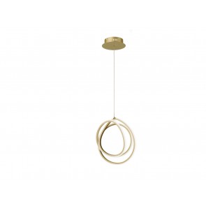 GOLDEN Κρεμαστό LED ONDALUCE SO.GOLDEN/35 χρυσό μέταλλο 1349lm Ø35cm