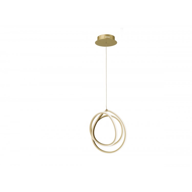 GOLDEN Κρεμαστό LED ONDALUCE SO.GOLDEN/35 χρυσό μέταλλο 1349lm Ø35cm GOLDEN Κρεμαστό LED ONDALUCE SO.GOLDEN/35 χρυσό μέταλλο 1349lm Ø35cm