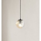 BELLA Φωτιστικό κρεμαστό SO.BELLA/1-AMBRA ONDALUCE  Ø15 cm διάφανο - μελί