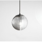 BELLA Φωτιστικό κρεμαστό SO.BELLA/1-FUME ONDALUCE  Ø15 cm διάφανο - φιμέ