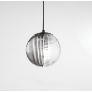 BELLA Φωτιστικό κρεμαστό SO.BELLA/1-FUME ONDALUCE  Ø15 cm διάφανο - φιμέ