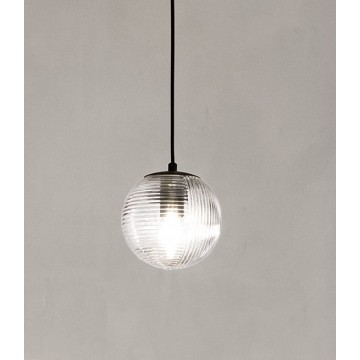 BELLA Φωτιστικό κρεμαστό SO.BELLA/1-TRASP ONDALUCE  Ø15 cm διάφανο