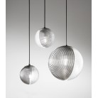  BELLA Φωτιστικό κρεμαστό SO.BELLA/2-FUME ONDALUCE  Ø24 cm διάφανο - φιμέ