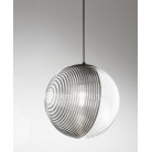  BELLA Φωτιστικό κρεμαστό SO.BELLA/2-FUME ONDALUCE  Ø24 cm διάφανο - φιμέ