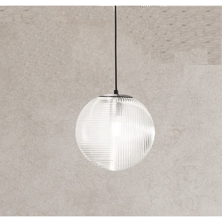 BELLA Φωτιστικό κρεμαστό SO.BELLA/2-TRASP ONDALUCE  Ø24 cm διάφανο