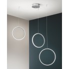 CIRCUS Κρεμαστό Φωτιστικό  LED  Ondaluce SO.CIRCUS/SILVER  CCT SYSTEM 3000K-4000K