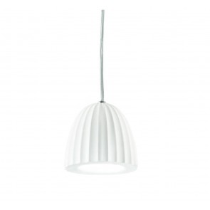 CONCRETE Φωτιστικό κρεμαστό SO.CONCRETE/BIANCO ONDALUCE τσιμεντένιο - λευκό Ø10,5cm