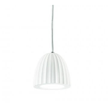 CONCRETE Φωτιστικό κρεμαστό SO.CONCRETE/BIANCO ONDALUCE τσιμεντένιο - λευκό Ø10,5cm