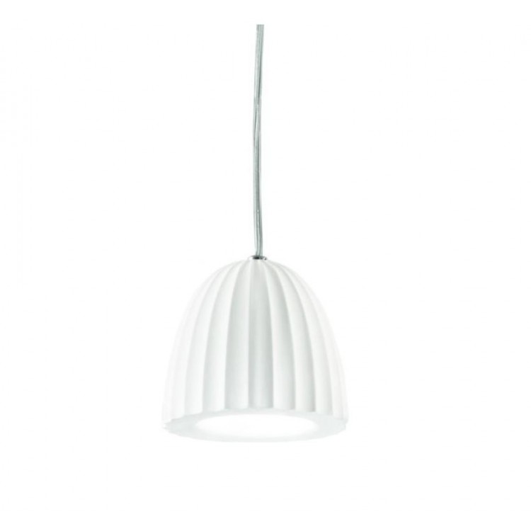 CONCRETE Φωτιστικό κρεμαστό SO.CONCRETE/BIANCO ONDALUCE τσιμεντένιο - λευκό Ø10,5cm