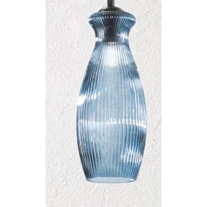 MADAGASCAR Κρεμαστό φωτιστικό SO.MADAGASCAR/3-OT  ONDALUCE  Ø12 cm L30cm γαλαζοπράσινο