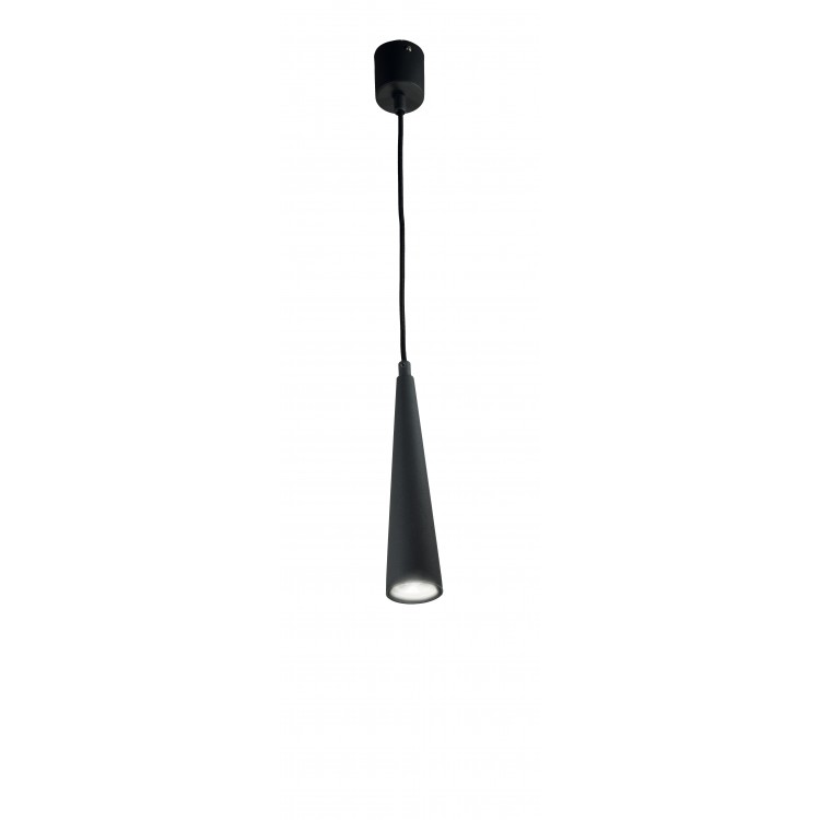 NOA Κρεμαστό φωτιστικό SO.NOA/25-NERO ONDALUCE - σωλήνας Ø 5,5 cm L25cm μαύρο