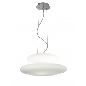 PAGODA Kρεμαστό φωτιστικό SO.PAGODA/50 ONDALUCE λευκό Ø50cm 