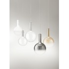 AMPOLLA Κρεμαστό Φωτιστικό γυάλινο LED - PERENZ 8312 SP LC - φιμέ Ø 25cm