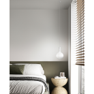 AMPOLLA Κρεμαστό Φωτιστικό γυάλινο LED - PERENZ 8310 B LC - λευκό Ø 20cm