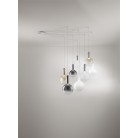 AMPOLLA Κρεμαστό Φωτιστικό γυάλινο LED - PERENZ 8310 B LC - λευκό Ø 20cm