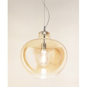 BOWL  Κρεμαστό Φωτιστικό γυάλινο PERENZ 6666 AM - μελί Ø 36,5cm