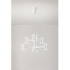 CANDLES Φωτιστικό κρεμαστό πολυέλαιος LED PERENZ 8268 B LC- χρώμα λευκό ματ  Ø70cm  