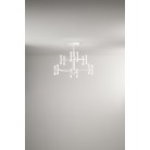 CANDLES Φωτιστικό οροφής πολυέλαιος LED PERENZ 8270 B LC - χρώμα λευκό ματ  Ø70cm  