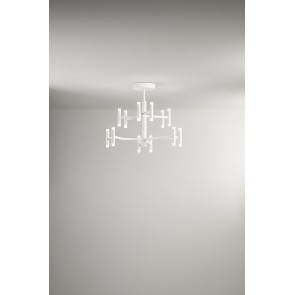 CANDLES Φωτιστικό οροφής πολυέλαιος LED PERENZ 8270 B LC - χρώμα λευκό ματ  Ø70cm  