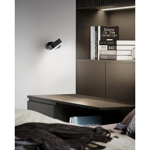 CANDY Απλίκα Τοίχου 6922 N LC μαύρο PERENZ   11 x 5.5 x 10 cm  LED 6W 440 lm 3000°K IP54