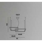 CROSS Κρεμαστό φωτιστικό 6593 B CT λευκό PERENZ  L96 CM LED 64W 4800LM - CCT 3000K 4000K 6000K