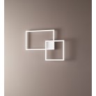 CROSS φωτιστικό οροφής πλαφονιέρα 6595 B CT λευκό PERENZ  55cm x 75cm x 6cm LED 45W 3350LM CCT 3000K 4000K 6000K
