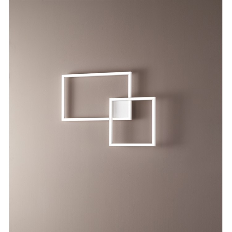 CROSS φωτιστικό οροφής πλαφονιέρα 6595 B CT λευκό PERENZ  55cm x 75cm x 6cm LED 45W 3350LM CCT 3000K 4000K 6000K