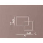 CROSS φωτιστικό οροφής πλαφονιέρα 6595 N CT μαύρο PERENZ  55cm x 75cm x 6cm LED 45W 3350LM CCT 3000K 4000K 6000K