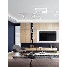CROSS φωτιστικό οροφής πλαφονιέρα 6596 B CT λευκό PERENZ  78cm x 98cm x 6cm LED 64W 4800Lm - CCT 3000°/4000°/6000°K