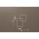 CROSS φωτιστικό οροφής πλαφονιέρα 6596 B CT λευκό PERENZ  78cm x 98cm x 6cm LED 64W 4800Lm - CCT 3000°/4000°/6000°K