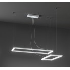CROSS Κρεμαστό φωτιστικό 8060 B CT λευκό PERENZ  L84,5CM + L58,5CM LED 58W 4060LM - CCT 3000K 4000K 6000K