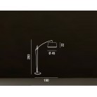 DEMETRA Φωτιστικό δαπέδου PERENZ 5602 με λευκό αμπαζούρ
