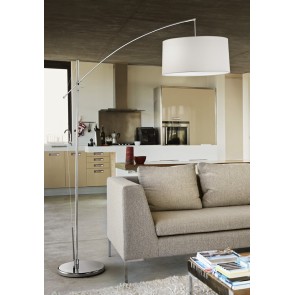 DEMETRA Φωτιστικό δαπέδου PERENZ 5602 με λευκό αμπαζούρ