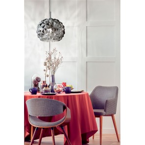 METEORA Κρεμαστό Φωτιστικό γυάλινο PERENZ 6766 FU - φιμέ Ø 35cm