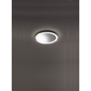 MIRO Φωτιστικό οροφής / τοίχου LED PERENZ 8258 GR LC - χρώμα γκρι τιτανίου /  με καθρέφτη Ø40cm  