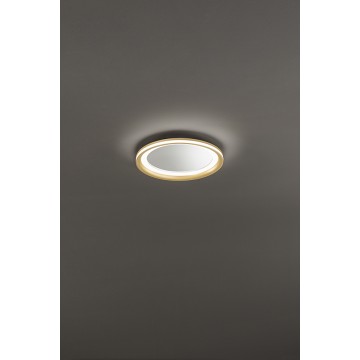 MIRO Φωτιστικό οροφής / τοίχου LED PERENZ 8258 OR LC - χρώμα βουρτσισμένο χρυσό /  με καθρέφτη Ø40cm  