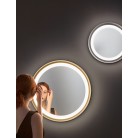 MIRO Φωτιστικό οροφής / τοίχου LED PERENZ 8260 OR LC - χρώμα βουρτσισμένο χρυσό /  με καθρέφτη Ø60cm  