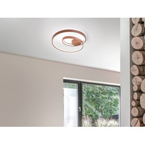 RITMO Φωτιστικό οροφής πλαφονιέρα LED PERENZ 6617 E LC - χρώμα κανέλας ( καφέ ) Ø60cm