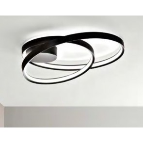 RITMO Φωτιστικό οροφής πλαφονιέρα LED PERENZ 6617 N LC - μαύρο ματ Ø60cm