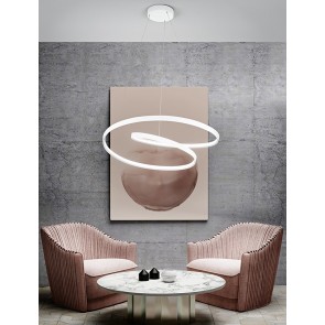 RITMO Φωτιστικό κρεμαστό LED PERENZ 6618 B LC - άσπρο ματ Ø80cm