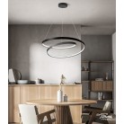 RITMO Φωτιστικό κρεμαστό LED PERENZ 6618 N LC - μαύρο ματ Ø80cm