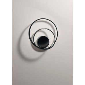 RITMO Φωτιστικό Απλίκα Τοίχου LED PERENZ 6619 N LC - μαύρο ματ Ø30cm