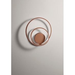 RITMO Φωτιστικό Απλίκα Τοίχου LED PERENZ 6619 E LC -χρώμα κανέλας (καφέ)  Ø30cm