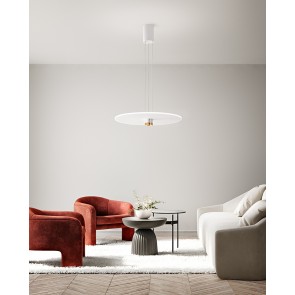 STREAM Φωτιστικό κρεμαστό LED PERENZ 8262 B LC- χρώμα λευκό ματ / βουρτσισμένο χρυσό  Ø71 cm  