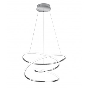 BOLOGNA Κρεμαστό Φωτιστικό LED RL Lighting R37051106 χρωμέ Ø50cm